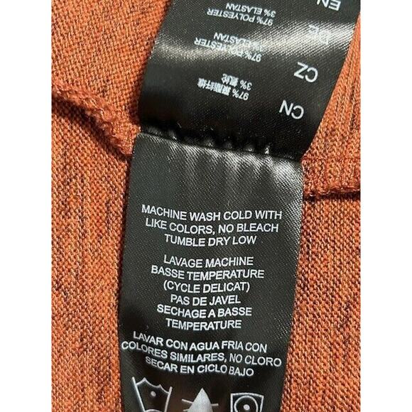 Kuhl Lea Pullover Sweatshirt Long Sleeves Cowl Neck Pockets Knit Orange Medium - Picture 8 of 11